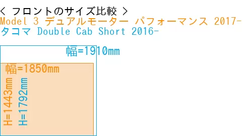 #Model 3 デュアルモーター パフォーマンス 2017- + タコマ Double Cab Short 2016-